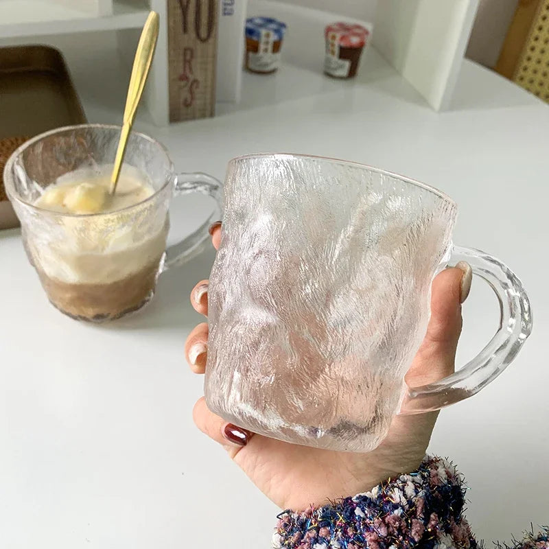 2pcs Glacier Patterned Glass Set – 300ml & 400ml