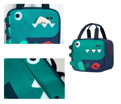 Insulated Lunch Bag for Kids – Reusable Dinosaur Theme Lunch Bag