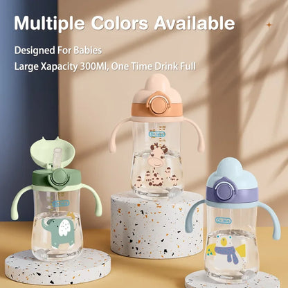 Portable Baby Water Bottle 300ml – Baby Feeding Cup with Straw