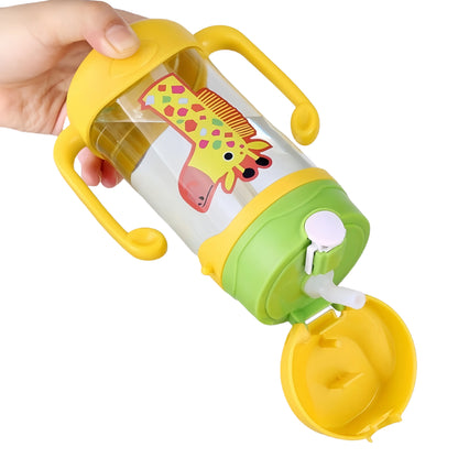 400ml Kids Water Sippy Cup – Portable Children’s Water Bottle with Straw & Handle