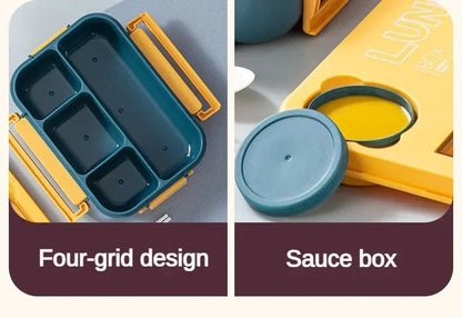 1300ML- Lunch Box with 4 Compartments – Leakproof Bento Lunchbox