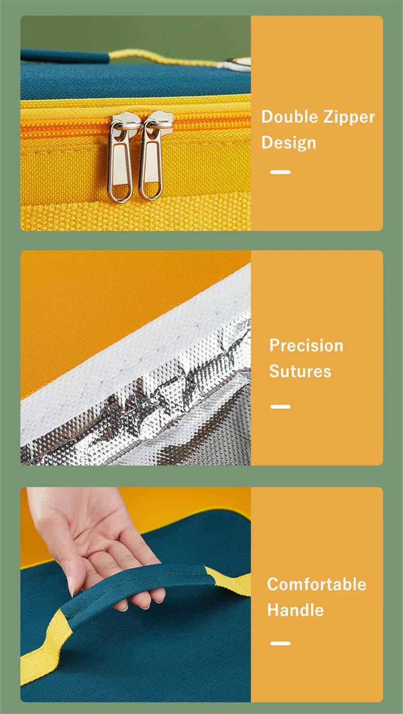 Lunch Bag Thermal insulation Large Capacity Bento Pouch