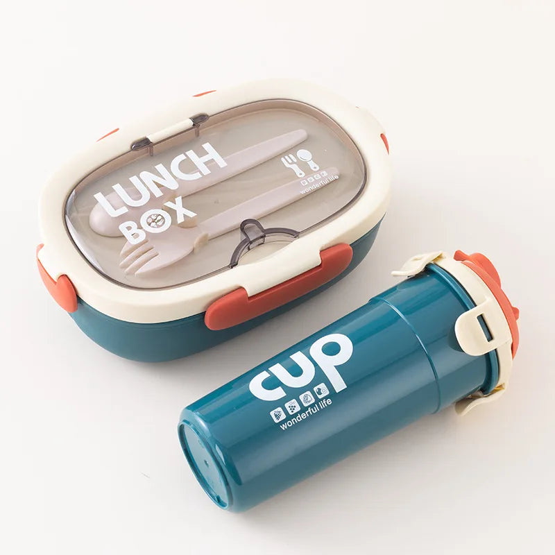 SET Lunch box+ bottle+cutlery
