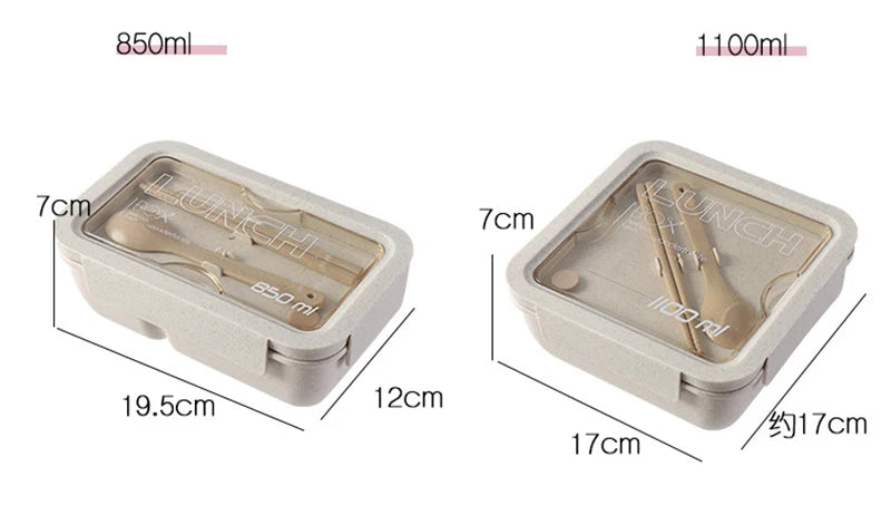 1100ML Lunch Box Bento Box With Spoon Chopsticks