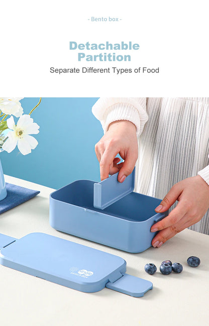 Eco-friendly Bamboo Fiber Lunch Box 3in1 Double Layer