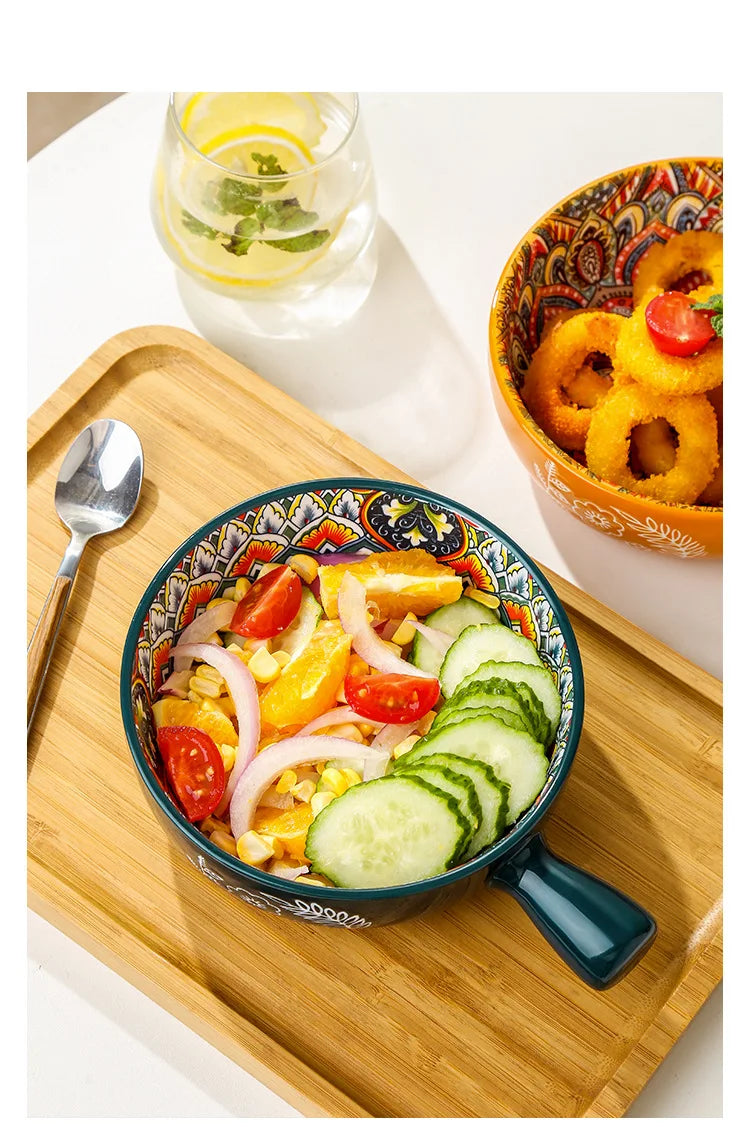 Ceramic Single Handle Bowl – Bohemian Creative Design