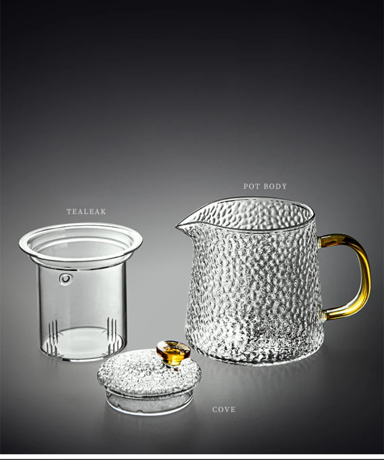 High-Quality Heat Resistant Glass Teapot – Borosilicate Glass with Colored Knob