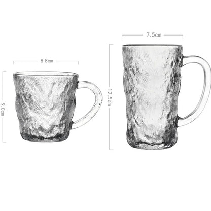 2pcs Glacier Patterned Glass Set – 300ml & 400ml