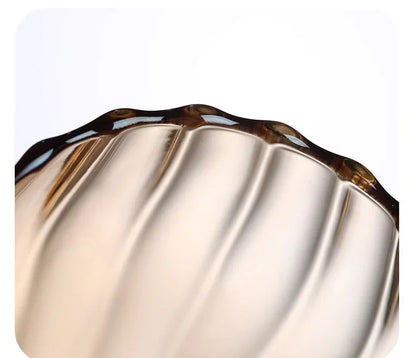 400ml High Borosilicate Glass Cup – Creative Striped Pumpkin-Shaped Mug