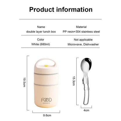 Portable Thermal Porridge Cup Insulation Lunch Box Warmer Thermos Soup Cup