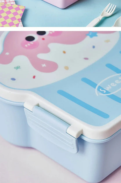 Kids Creative Lunch Boxes-hamburger, fries, and toast shapes