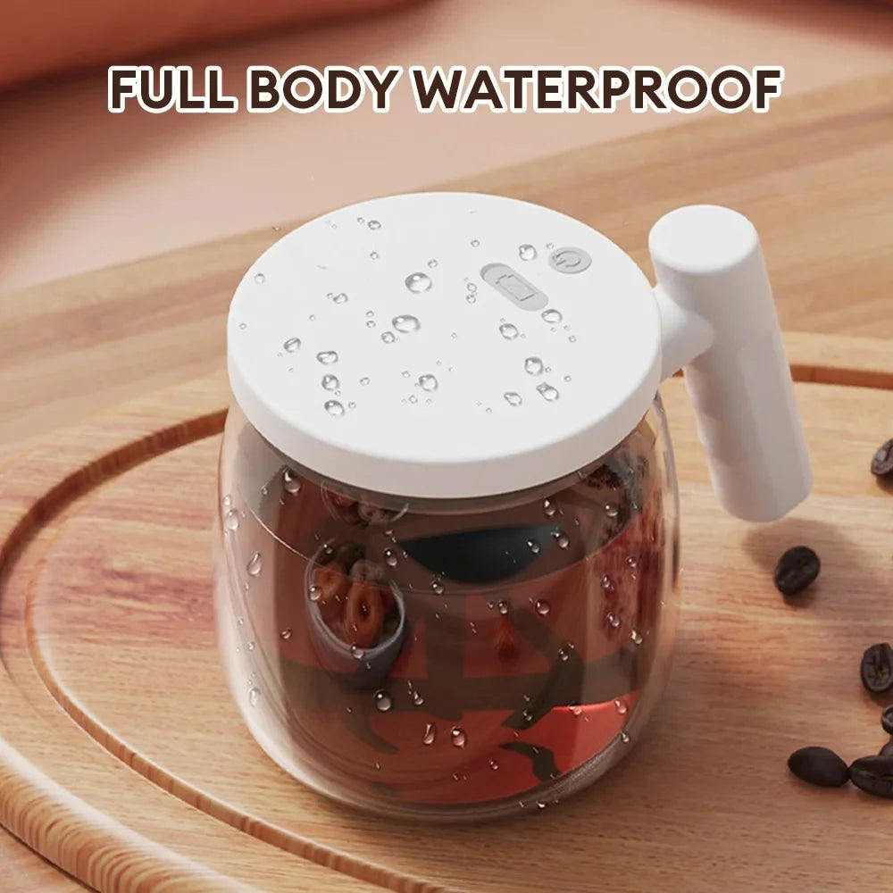 Electric Mixing Cups for Drinks – Self-Stirring Portable Glass Mug (400ml)
