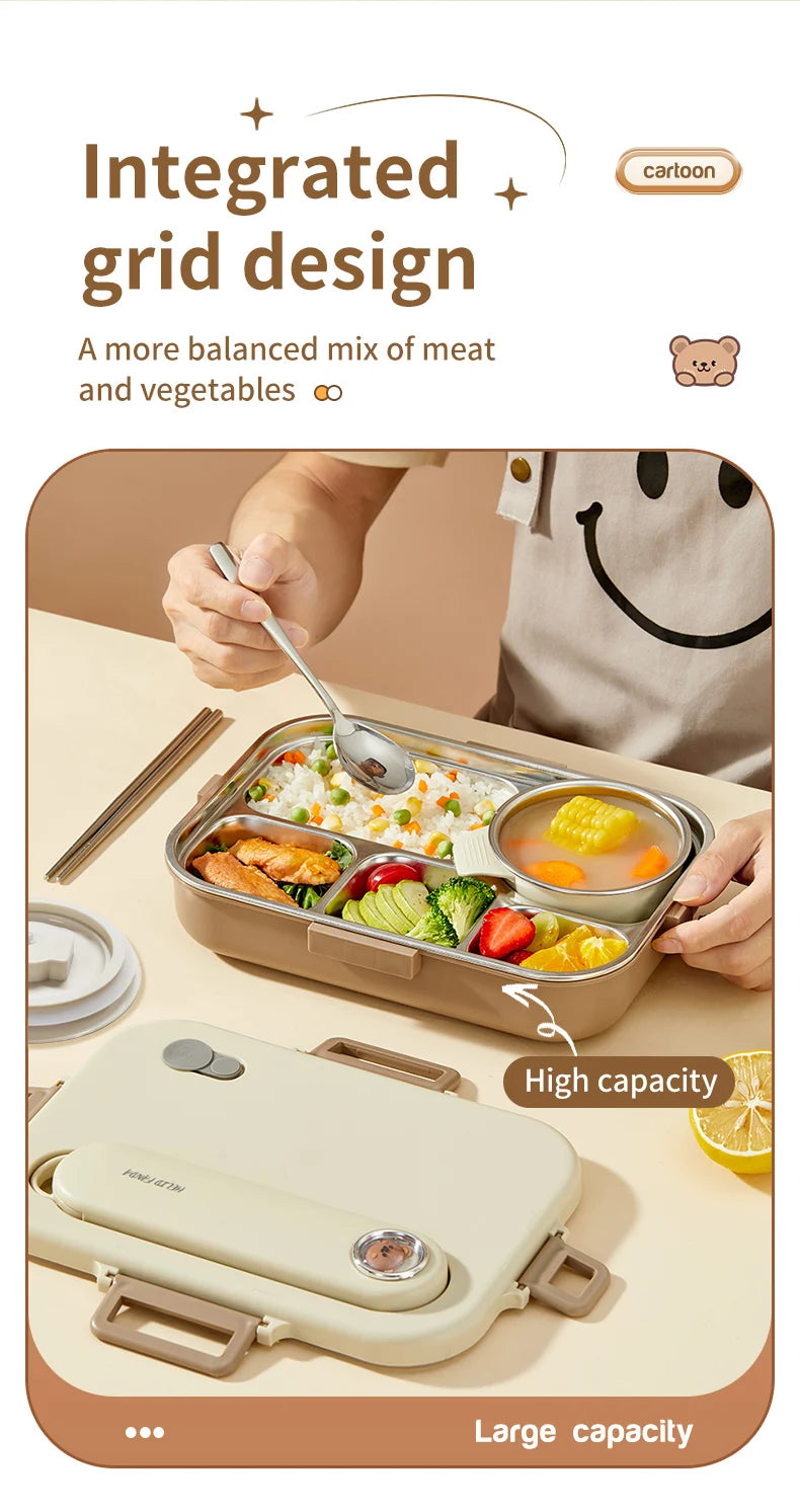 FREE SHIPPING! HOT DEAL the ultimate combo! Complete Set lunch box Includes cutlery, soup container  and insulated lunch bag.