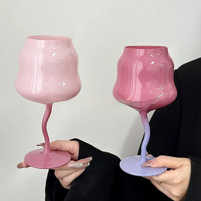 Cute & Creative Macaron Colored Glass – High-Footed Aesthetic cocktails glass  🌸✨