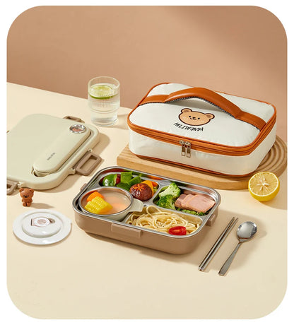 FREE SHIPPING! HOT DEAL the ultimate combo! Complete Set lunch box Includes cutlery, soup container  and insulated lunch bag.