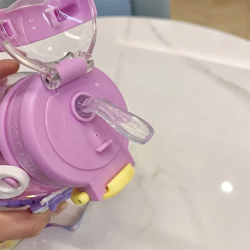 500ml Cartoon Character Water Bottle – Cute & Unique Design with Adjustable Strap