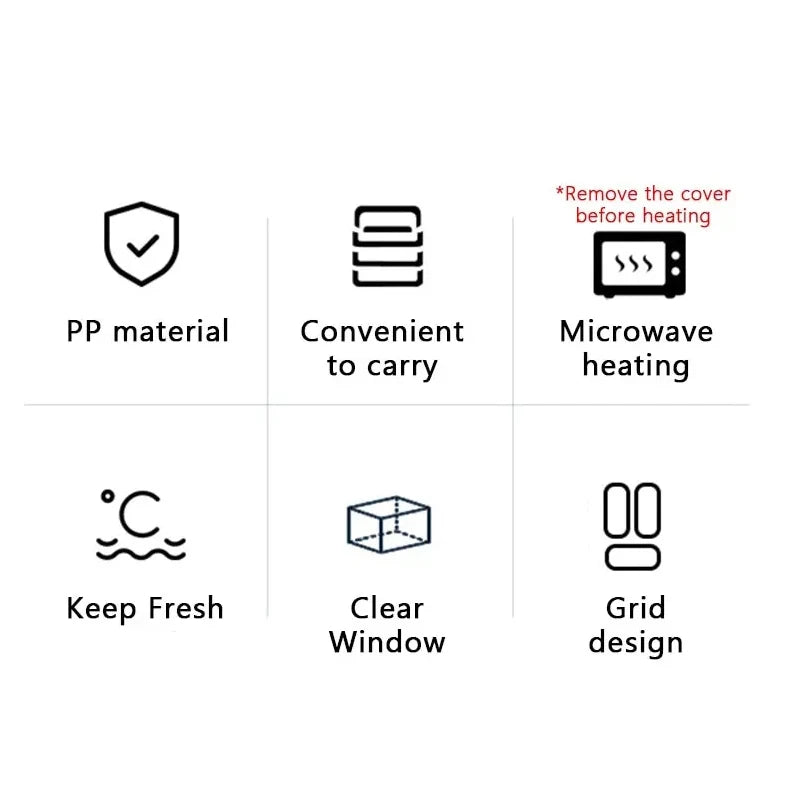 Double-layer Lunch Box With Fork Chopsticks And Spoon 1400ml