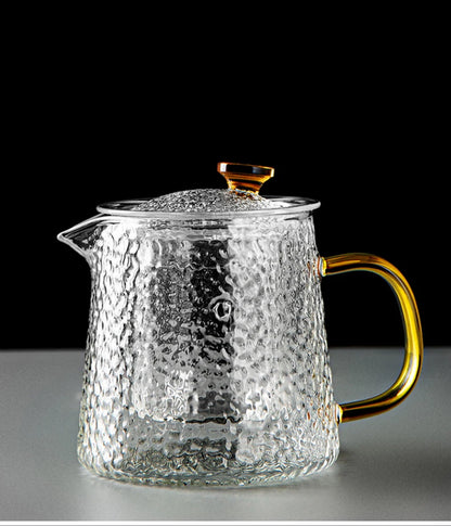 High-Quality Heat Resistant Glass Teapot – Borosilicate Glass with Colored Knob