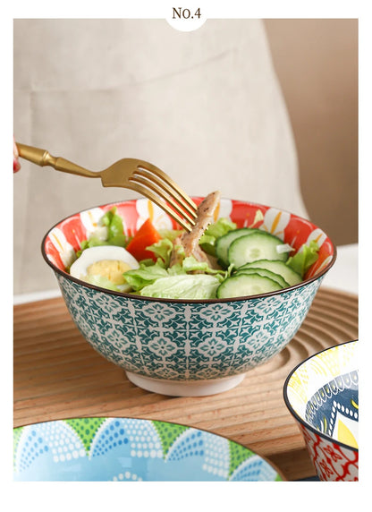 6.25-Inch Bohemian Ceramic Bowl – Unique design Soup & Salad Bowl