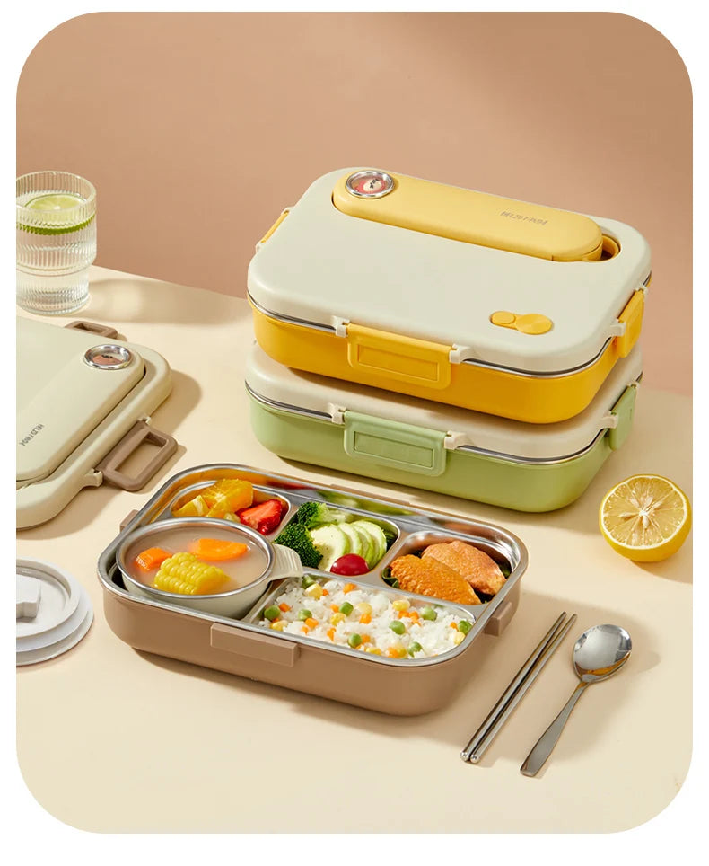 FREE SHIPPING! HOT DEAL the ultimate combo! Complete Set lunch box Includes cutlery, soup container  and insulated lunch bag.