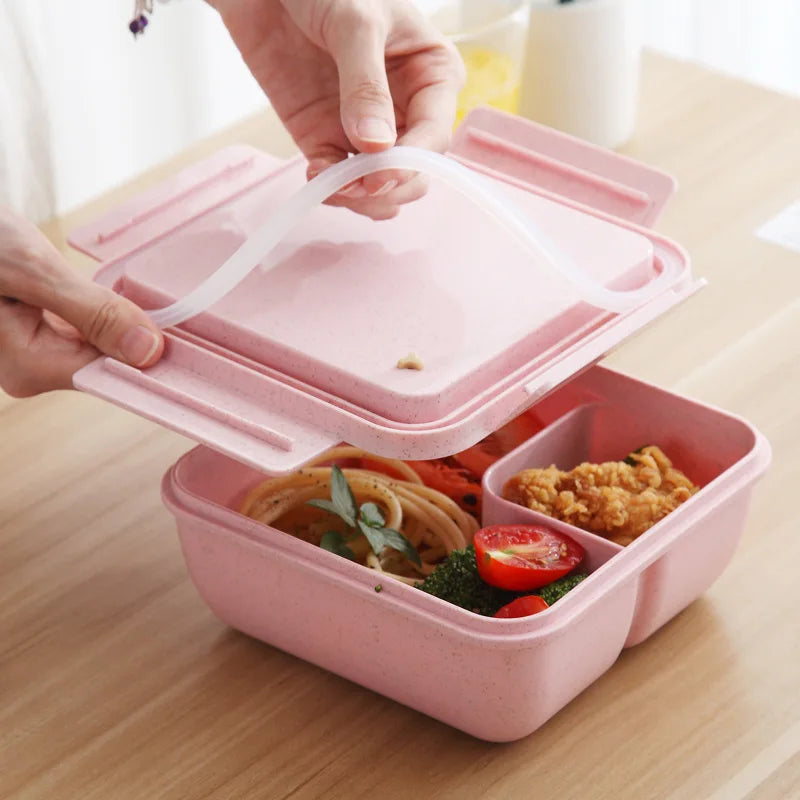 1100ML Lunch Box Bento Box With Spoon Chopsticks