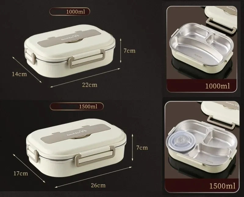 Stainless Steel Compartment Insulated Lunch Box – Portable & Leakproof with insulated lunch bag Set