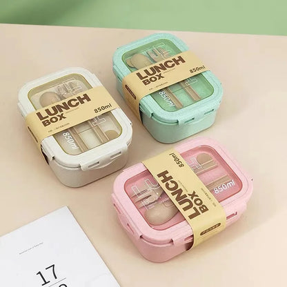 1100ML Lunch Box Bento Box With Spoon Chopsticks