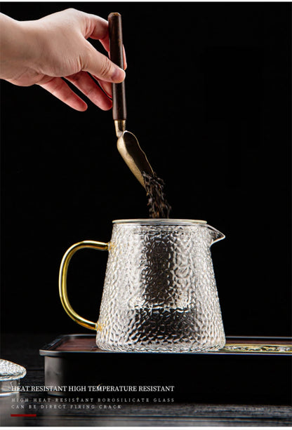 High-Quality Heat Resistant Glass Teapot – Borosilicate Glass with Colored Knob