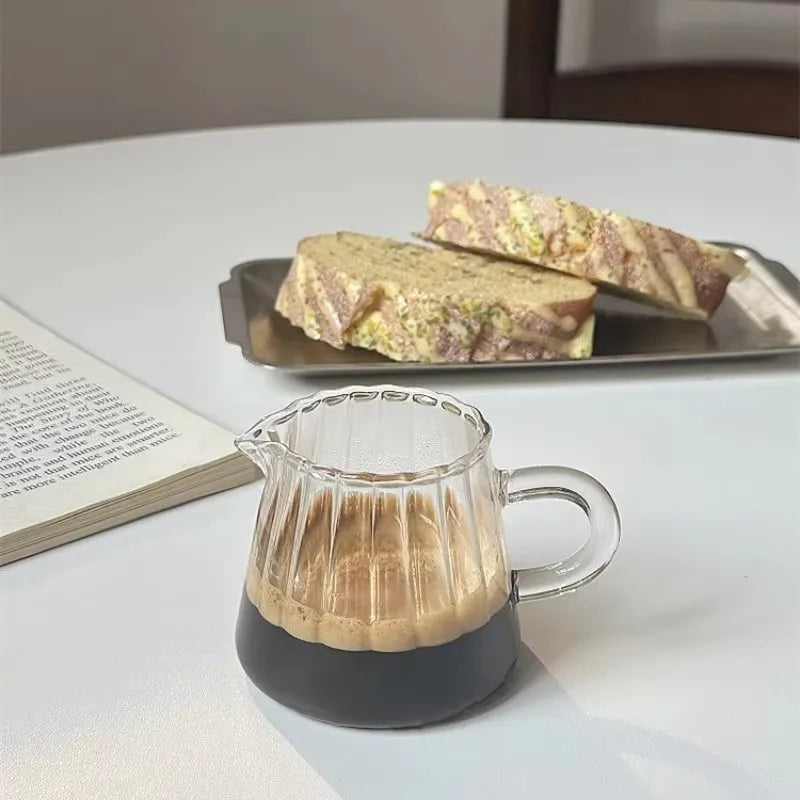 300ml Unique Shaped Glass Mug with Handle – High Borosilicate Glass for Any Drink