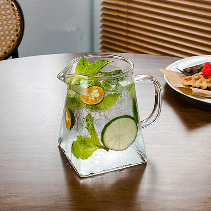 300ml Unique Shaped Glass Mug with Handle – High Borosilicate Glass for Any Drink