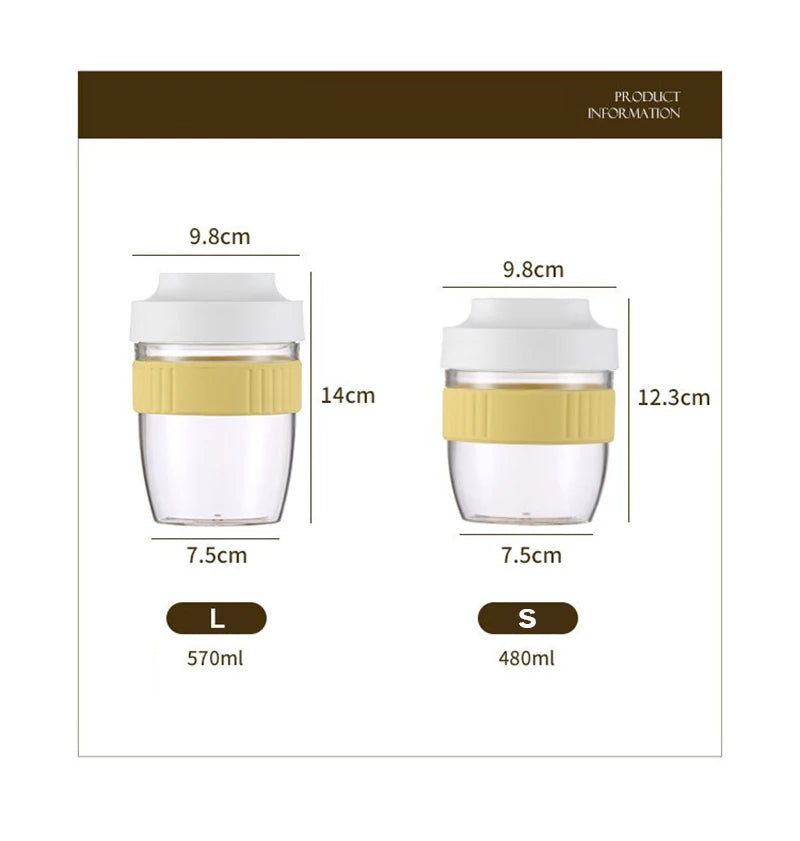 Portable Breakfast Cup with Spoon — Oatmeal, Cereal, Yogurt- On-the-Go Food Container