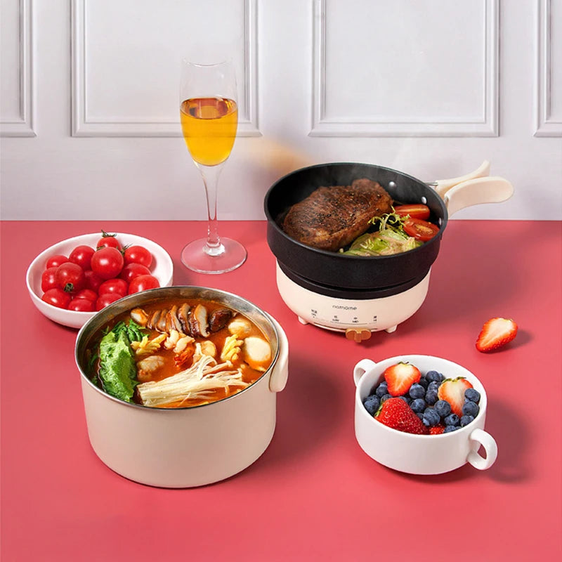 .2L Foldable Electric Cooking Pot – Portable Multifunctional Hot Pot Cooker