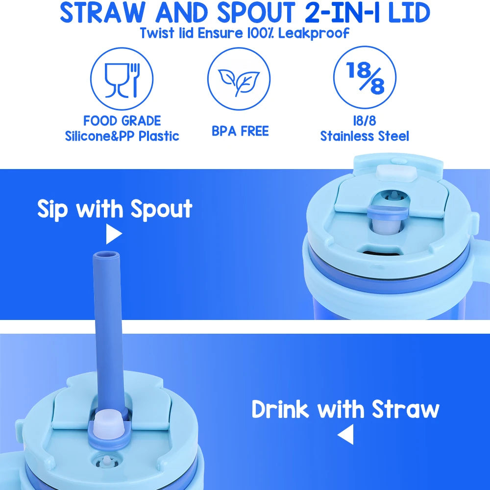420ML Kids Insulated Tumbler with Straw