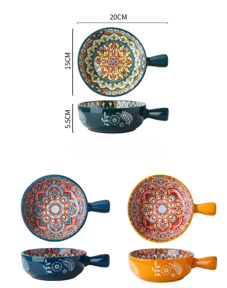 Ceramic Single Handle Bowl – Bohemian Creative Design