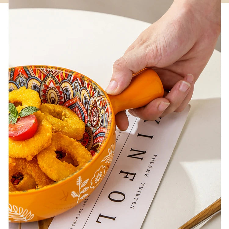 Ceramic Single Handle Bowl – Bohemian Creative Design