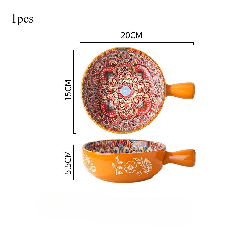 Ceramic Single Handle Bowl – Bohemian Creative Design