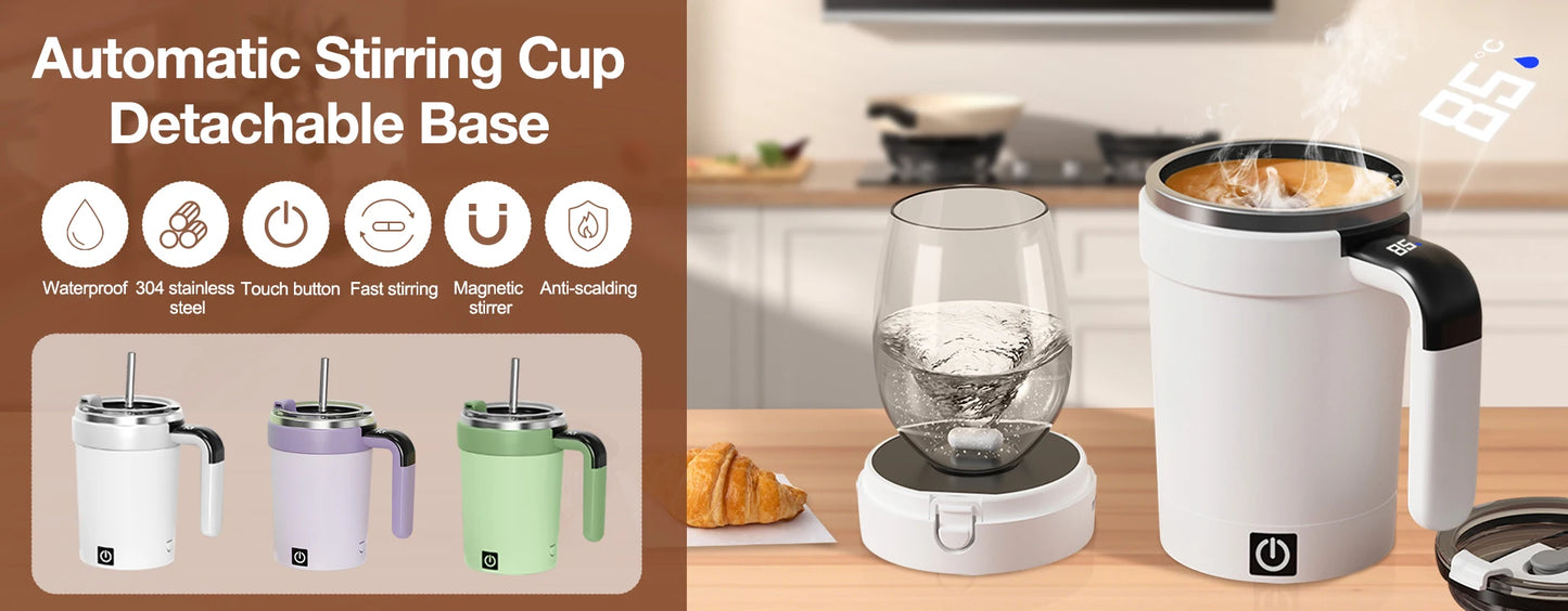 Rechargeable Electric Stirring Mugs Magnetic Mixer Coffee Mug