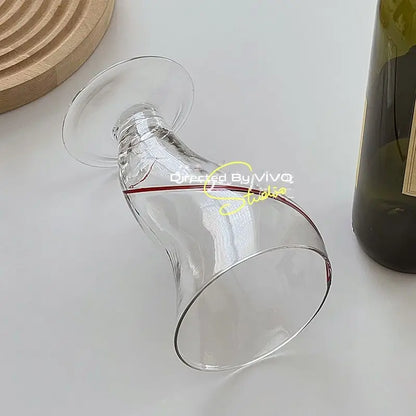 Premium Creative Design Glass Cup – 470ml Unique Drinkware