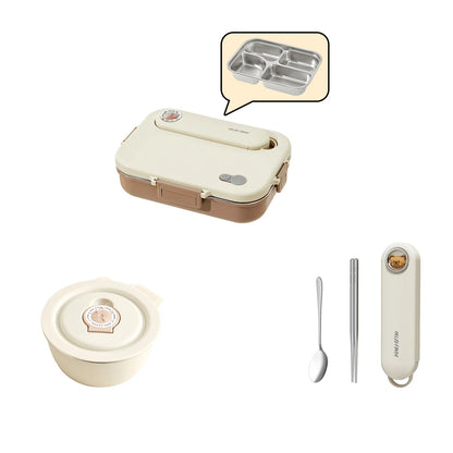 FREE SHIPPING! HOT DEAL the ultimate combo! Complete Set lunch box Includes cutlery, soup container  and insulated lunch bag.