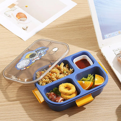 4 Compartments Leakproof Bento Lunchbox for School
