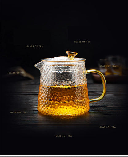 High-Quality Heat Resistant Glass Teapot – Borosilicate Glass with Colored Knob