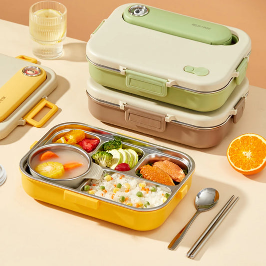 FREE SHIPPING! HOT DEAL the ultimate combo! Complete Set lunch box Includes cutlery, soup container  and insulated lunch bag.