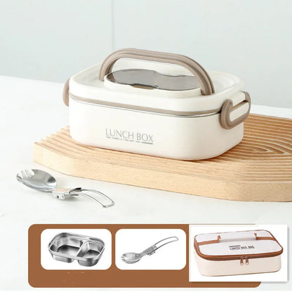 1500ml Double Layers Lunch Box With Insulation Bag Leak-Proof Bento Box