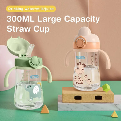 Portable Baby Water Bottle 300ml – Baby Feeding Cup with Straw