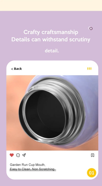 500ML Kids Thermos Bottle with Strap & Carry Bag