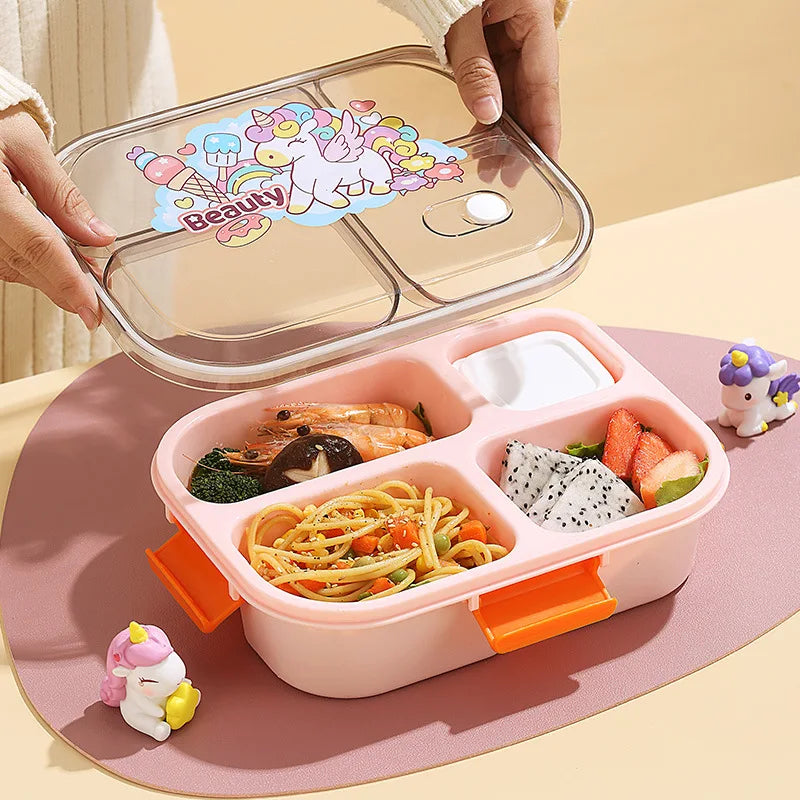 4 Compartments Leakproof Bento Lunchbox for School