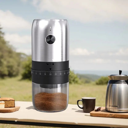Portable Electric Coffee Bean Grinder – 40 Gears Adjustable, Rechargeable & Powerful