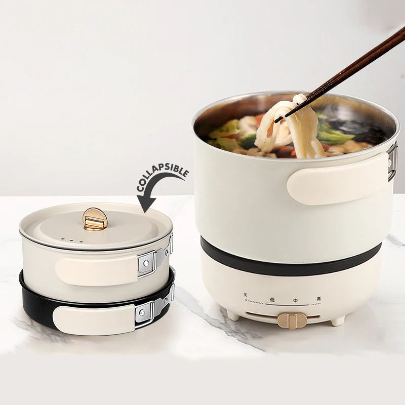 .2L Foldable Electric Cooking Pot – Portable Multifunctional Hot Pot Cooker