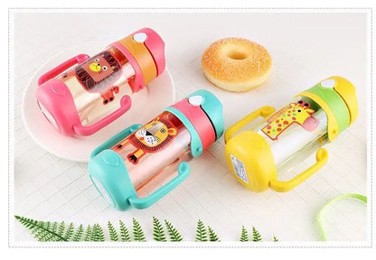 400ml Kids Water Sippy Cup – Portable Children’s Water Bottle with Straw & Handle
