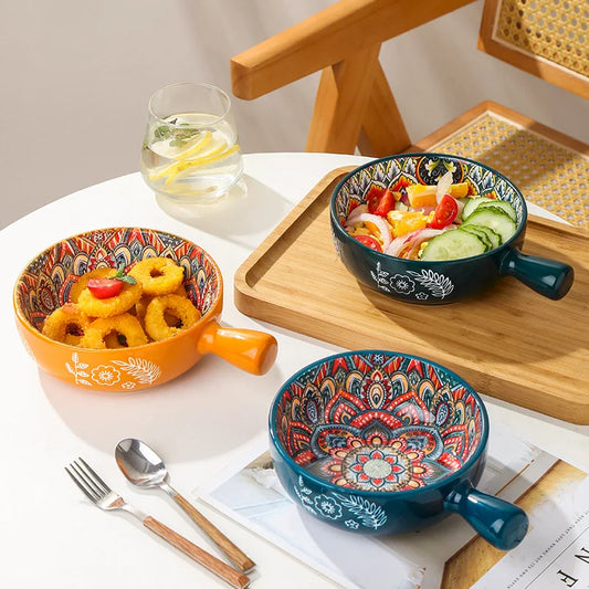 Ceramic Single Handle Bowl – Bohemian Creative Design